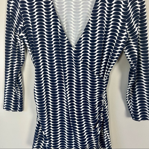 Boden Mock Wrap Womens Top Jersey Knit Ruched Stretch Size 4R - Picture 6 of 9